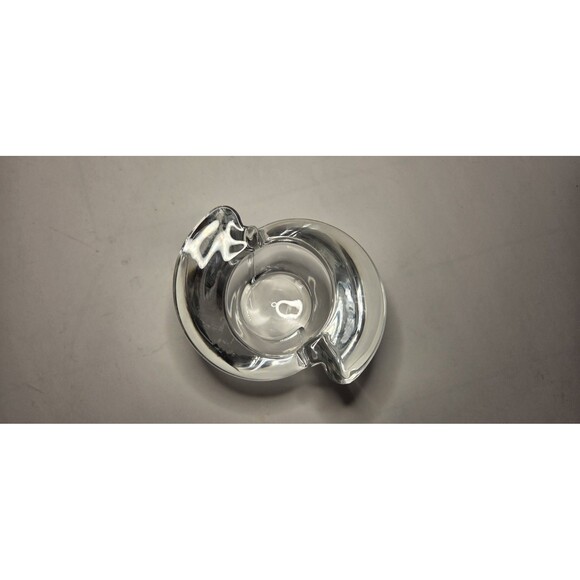 Vintage Crystal S Shaped Heavy Votive Beautiful Unique Clear Art Deco - Picture 2 of 4